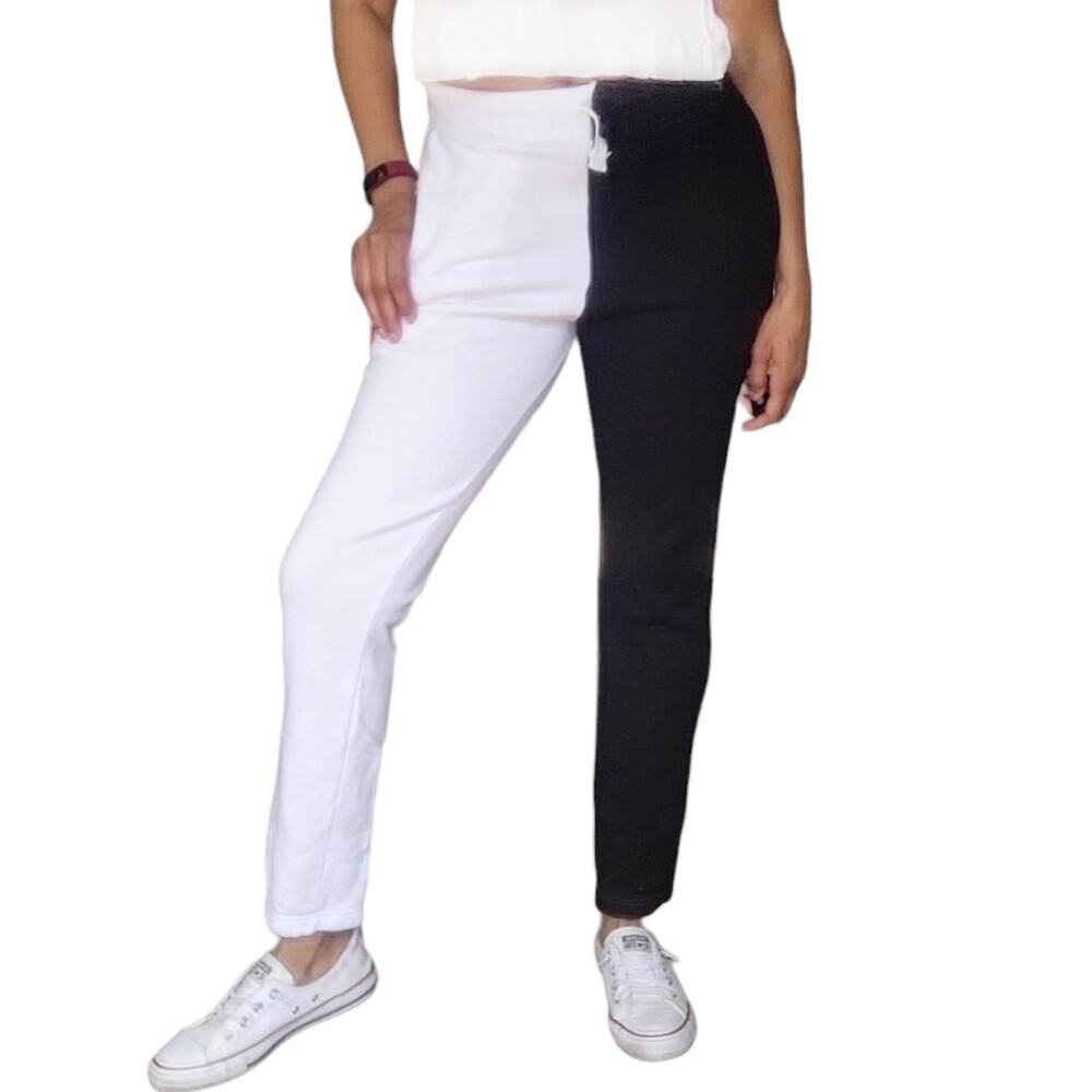 LA DETRESSE The Lovers colorblock athleisure sweatpants two tone joggers XS NEW - Picture 7 of 7